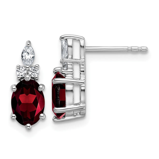 14k White Gold Earrings Style EM9791 - Classique Jewelry Inc.