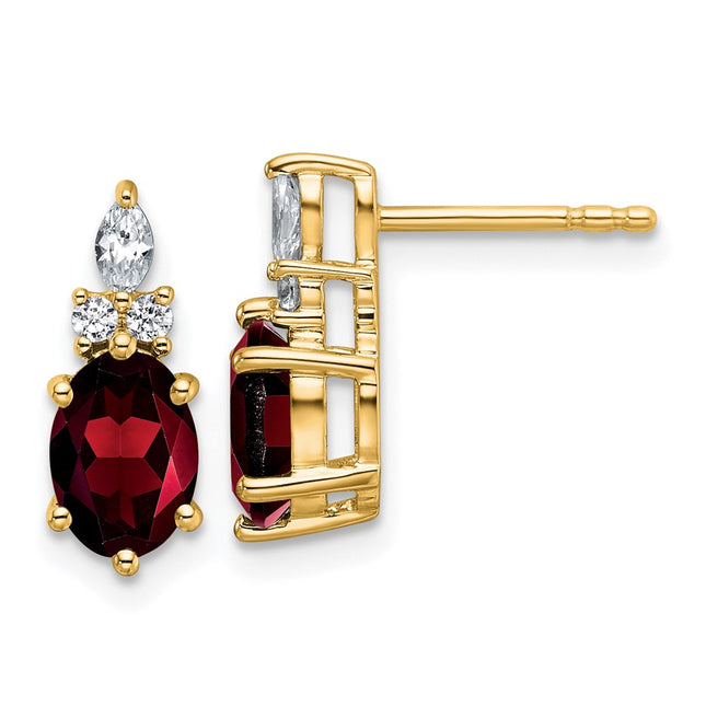 14k Yellow Gold Earrings Style EM9791 - Classique Jewelry Inc.