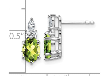 14k White Gold Earrings Style EM9791 - Classique Jewelry Inc.