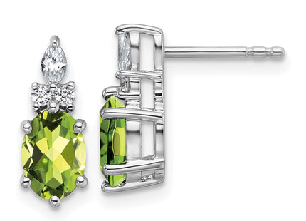 14k White Gold Earrings Style EM9791 - Classique Jewelry Inc.