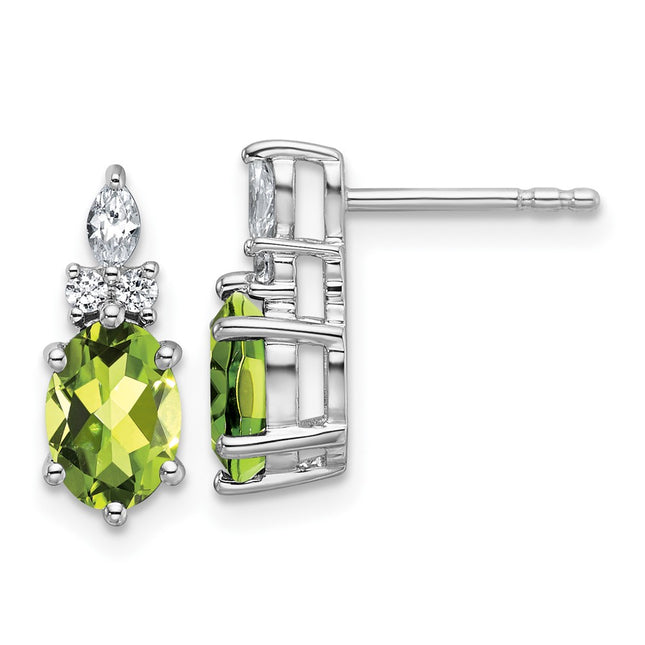 14k White Gold Earrings Style EM9791 - Classique Jewelry Inc.