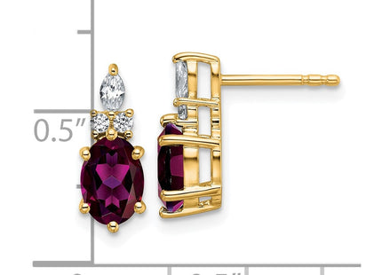 14k Yellow Gold Earrings Style EM9791 - Classique Jewelry Inc.