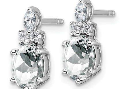 14k White Gold Earrings Style EM9791 - Classique Jewelry Inc.