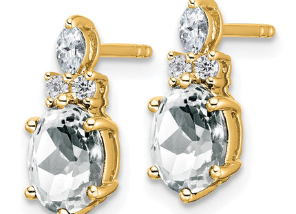14k Yellow Gold Earrings Style EM9791 - Classique Jewelry Inc.