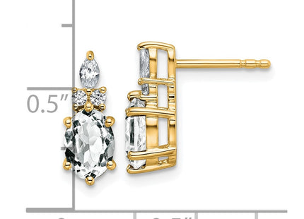 14k Yellow Gold Earrings Style EM9791 - Classique Jewelry Inc.