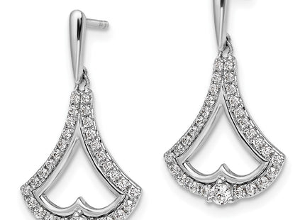14k White Gold Earrings Style EM9941 - Classique Jewelry Inc.