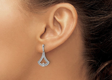 14k White Gold Earrings Style EM9941 - Classique Jewelry Inc.