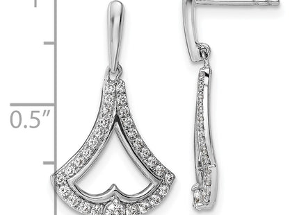 14k White Gold Earrings Style EM9941 - Classique Jewelry Inc.