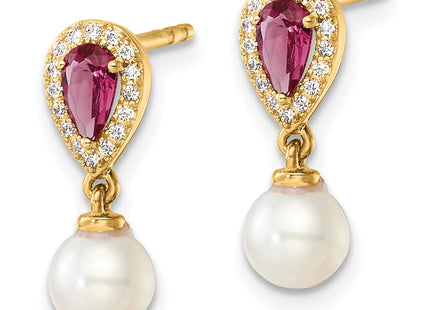 14k Yellow Gold Earrings Style EM9982 - Classique Jewelry Inc.