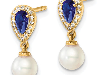 14k Yellow Gold Earrings Style EM9982 - Classique Jewelry Inc.