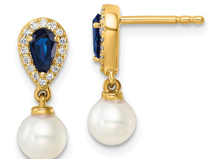 14k Yellow Gold Earrings Style EM9982 - Classique Jewelry Inc.