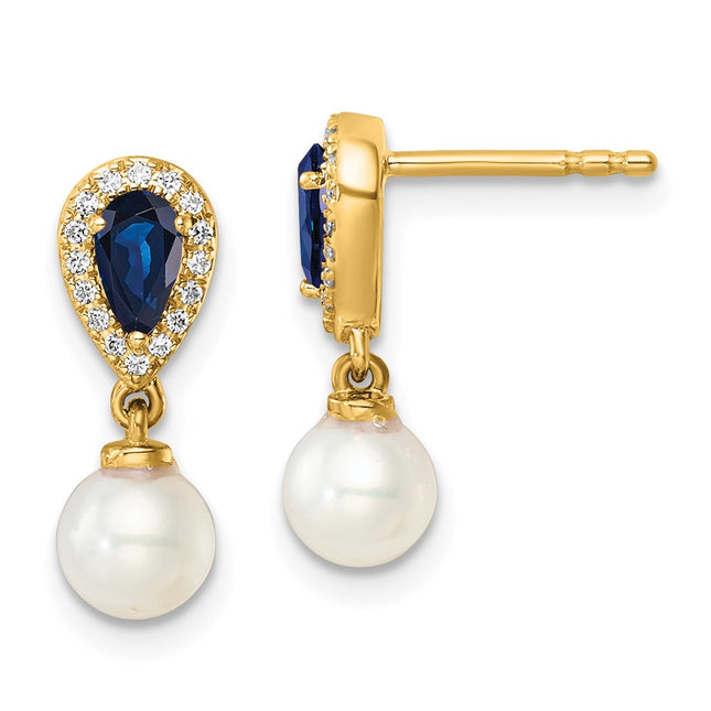 14k Yellow Gold Earrings Style EM9982 - Classique Jewelry Inc.