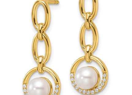 14k Yellow Gold Earrings Style EM9983 - Classique Jewelry Inc.