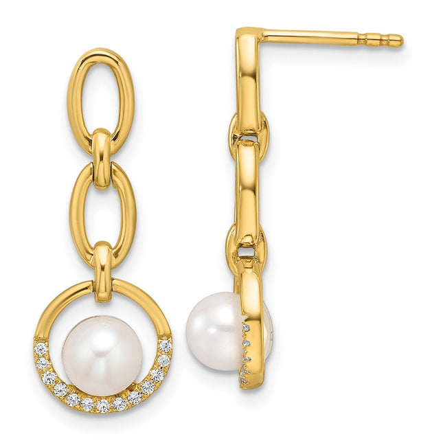 14k Yellow Gold Earrings Style EM9983 - Classique Jewelry Inc.