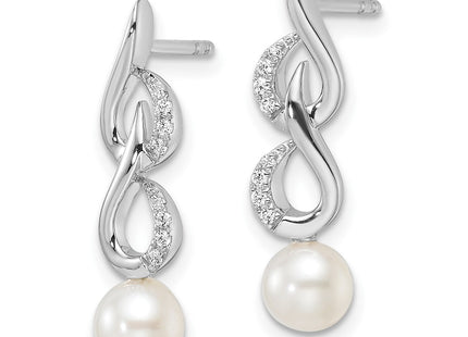 14k White Gold Earrings Style EM9995 - Classique Jewelry Inc.