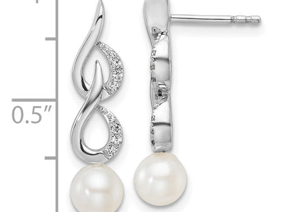 14k White Gold Earrings Style EM9995 - Classique Jewelry Inc.