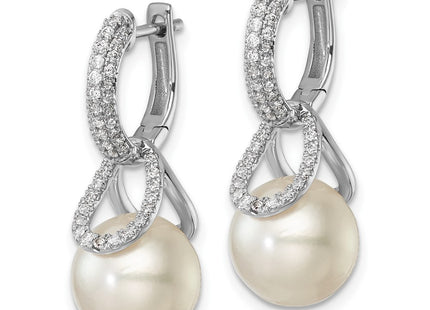 14k White Gold Earrings Style EM9997 - Classique Jewelry Inc.