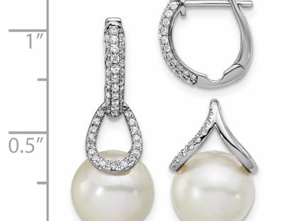 14k White Gold Earrings Style EM9997 - Classique Jewelry Inc.