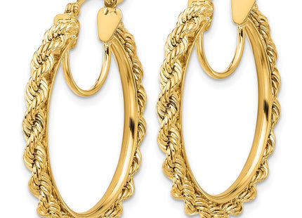 14K gold hoop earrings, alternate view