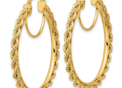 14K gold hoop earrings, alternate view