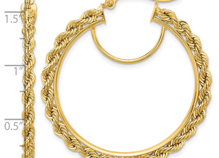 14K gold hoop earrings, another view