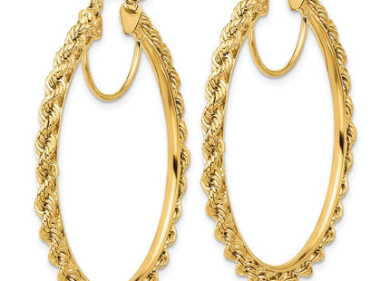 14K gold hoop earrings, alternate view