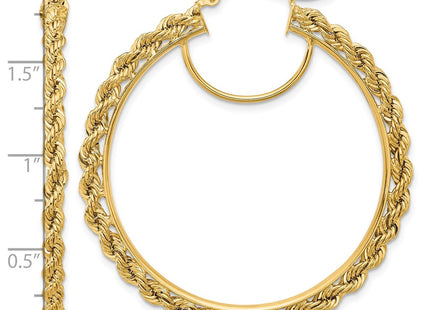 14K gold hoop earrings, another view