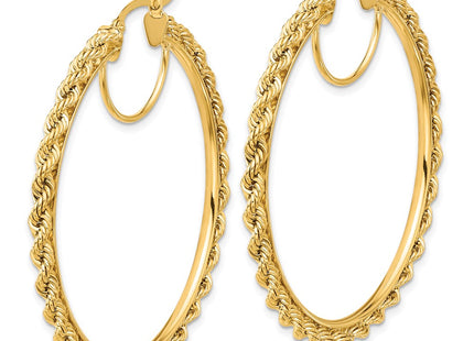14K gold hoop earrings, alternate view