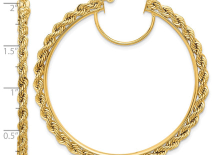 14K gold hoop earrings, another view