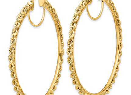 14K gold hoop earrings, alternate view