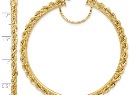 14K gold hoop earrings, another view