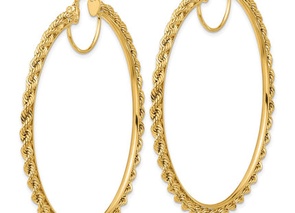 14K gold hoop earrings, alternate view