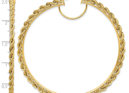 14K gold hoop earrings, another view