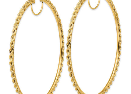 14K gold hoop earrings, alternate view
