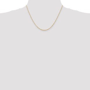 14K Ultra Diamond-cut Rope with Lobster Clasp Chain (Style EXL012-18)