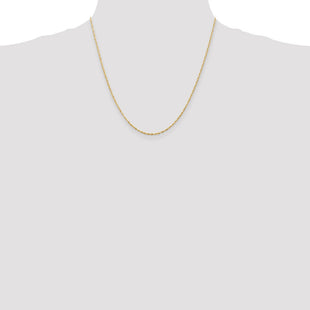 14K Ultra Diamond-cut Rope with Lobster Clasp Chain (Style EXL012-20)
