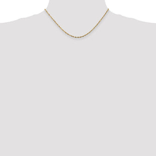 14K Ultra Diamond-cut Rope with Lobster Clasp Chain (Style EXL014-16)