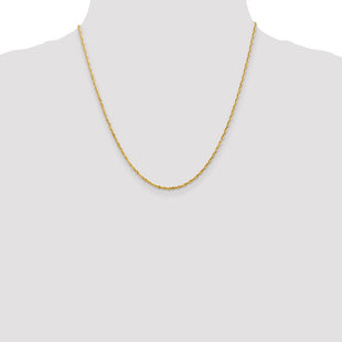 14K Ultra Diamond-cut Rope with Lobster Clasp Chain (Style EXL016-20)