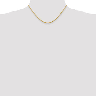 14K Ultra Diamond-cut Rope with Lobster Clasp Chain (Style EXL018-16)