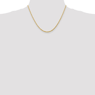 14K Ultra Diamond-cut Rope with Lobster Clasp Chain (Style EXL018-18)