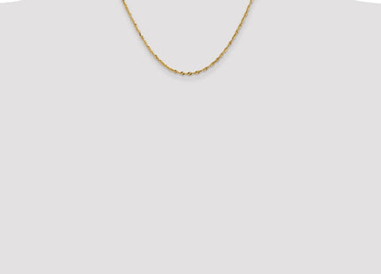 14K Ultra Diamond-cut Rope with Lobster Clasp Chain (Style EXL021-18)