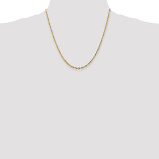 14K Ultra Diamond-cut Rope with Lobster Clasp Chain (Style EXL021-20)
