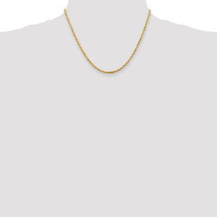 14K Ultra Diamond-cut Rope with Lobster Clasp Chain (Style EXL023-18)