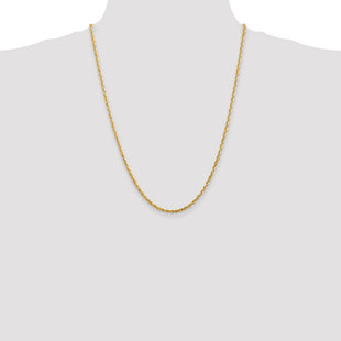 14K Ultra Diamond-cut Rope with Lobster Clasp Chain (Style EXL023-24)