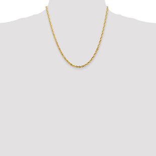 14K Ultra Diamond-cut Rope with Lobster Clasp Chain (Style EXL030-20)