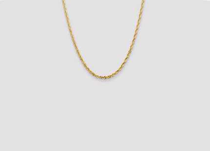 14K Ultra Diamond-cut Rope with Lobster Clasp Chain (Style EXL030-22)