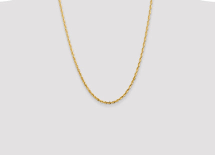 14K Ultra Diamond-cut Rope with Lobster Clasp Chain (Style EXL030-24)