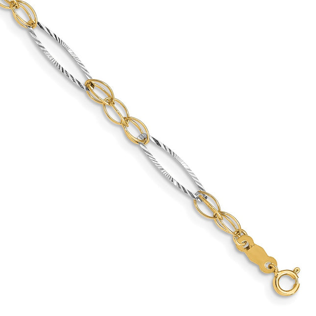 14k Two-tone Bracelets Style FB1316 - Classique Jewelry Inc.