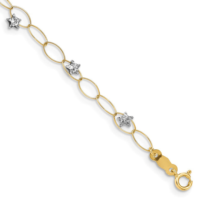 14k Two-tone Bracelets Style FB1322 - Classique Jewelry Inc.