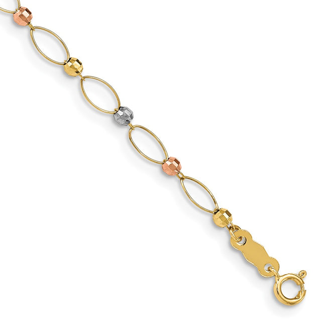 14k Tri-Color Bracelets Style FB1347 - Classique Jewelry Inc.